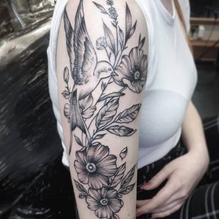 Sophie bird flowers