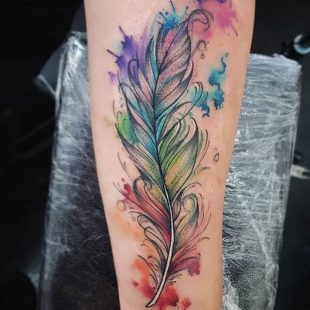 Sophie watercolour feather